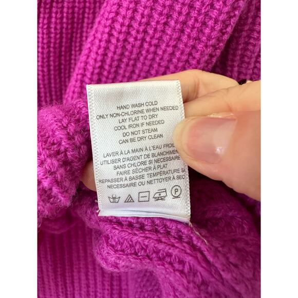 A.L.C. Violet Deep V-Neck Long Sleeve Boxy Crop Sweater XS - Picture 11 of 14